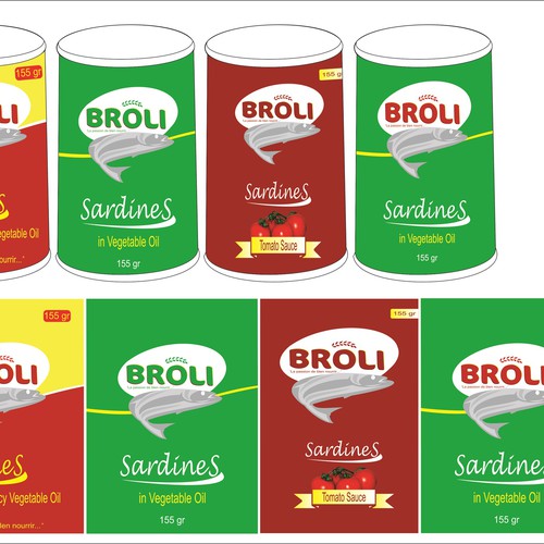 Wanted: New label for our BROLI sardines tins Design by Avanska