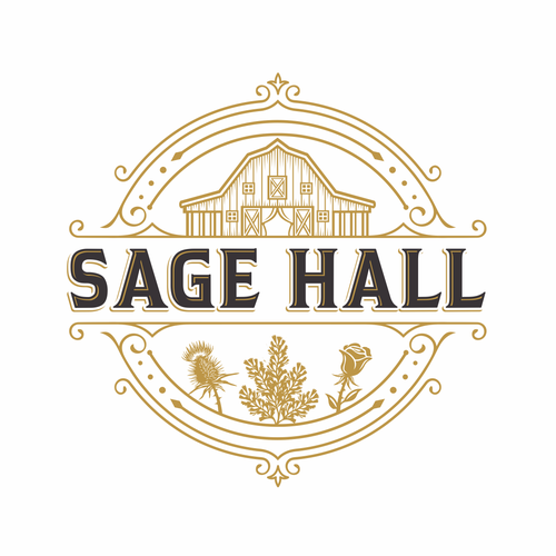 Sage Hall - Country Swing Dance & Wedding Venue Logo Design by IrfanSe