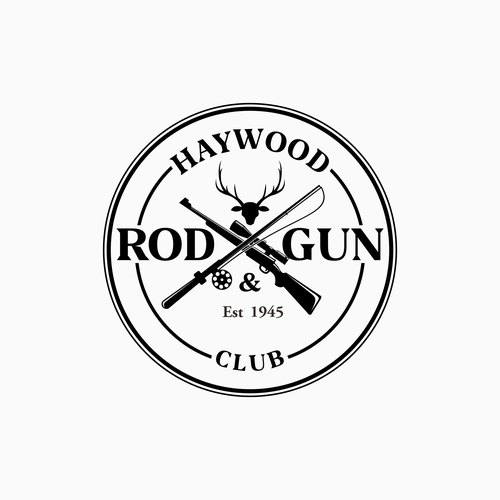 Logo for Rod and Gun Club established in 1946 in Western NC Design by 2K Desain