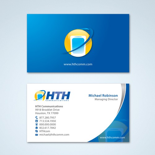 Business Card for HTH Communications Design by Tcmenk