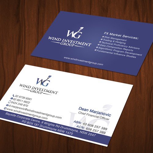 Business Card Design For New Company Visitenkarte Wettbewerb - 