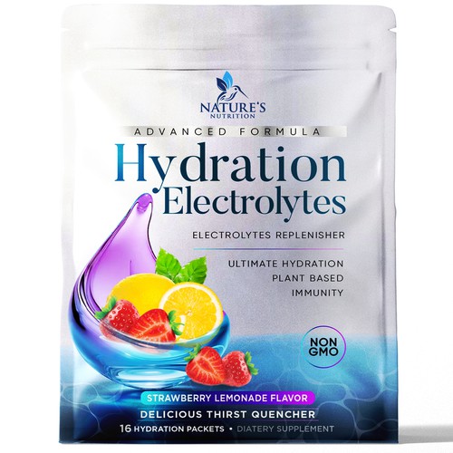 Refreshing Hydration Electrolytes Design Needed for Nature's Nutrition Design by agooshe