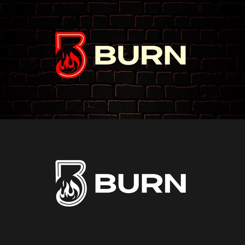 “Design a fierce, industrial-chic brand identity for a HIIT gym called BURN” Design by PrintFactory ™