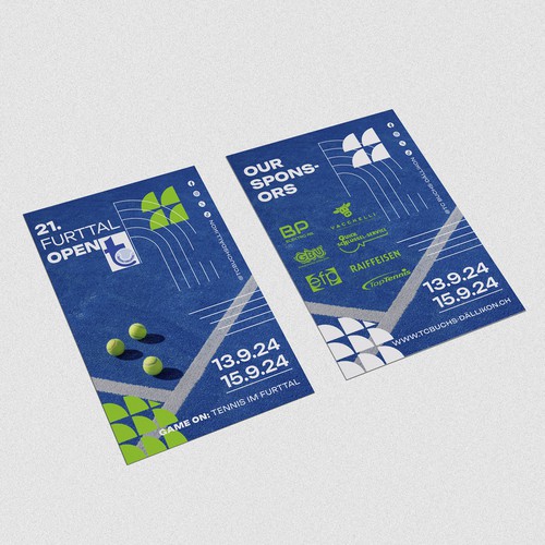 Aces & Action: Cool Flyer for a Tennis Tournament Design by Duke™