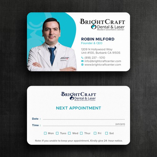 Modern Dental and Medical SPA business card Design réalisé par Felix SH