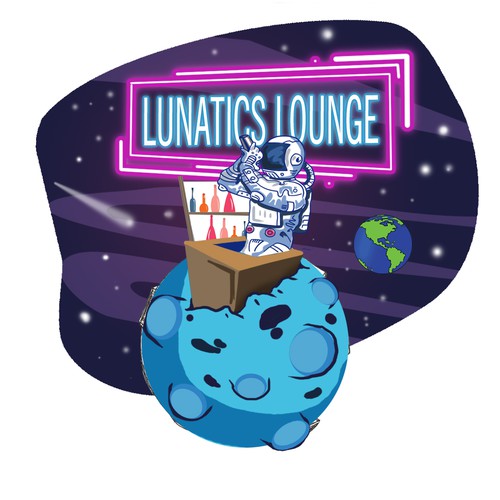 Help create an illustration for Lunatics Lounge! Design by KOG Digital Media