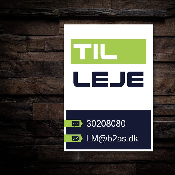 Til LEJE sign