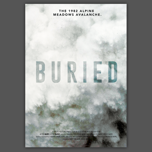 Movie poster for "Buried: The True Story of a Deadly Avalanche" Diseño de roppuri