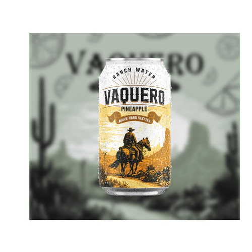 design a label for a new "Ranch Water" by the name of  "Vaquero" Design by M3c3 Design