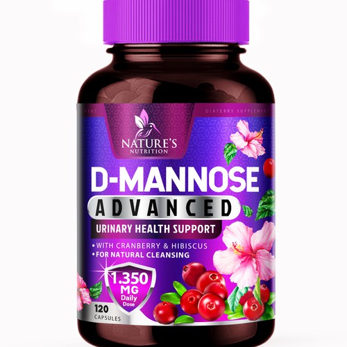 Colorful D-Mannose Design Needed for Nature's Nutrition Design réalisé par agooshe