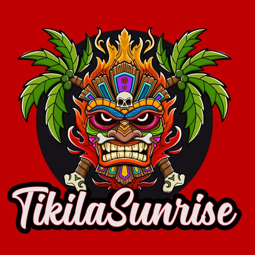 Tiki inspired race car logo Design by moonchinks28