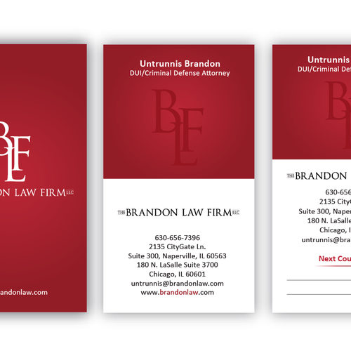Create the next stationery for The Brandon Law Firm LLC  Diseño de pecas™