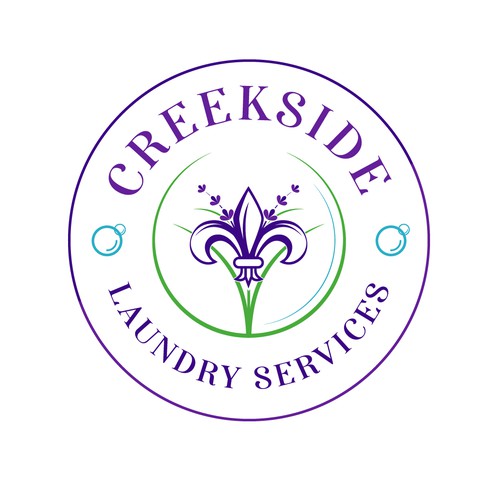 Wash & Fold services at a laundromat - sophisticated and French feel :) Design by redmonk