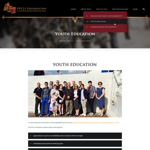 PPCLI Foundation website Design por Infinityデザイナー