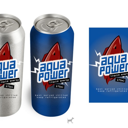 AQUAPOWER ENERGY DRINKS Design by jon whelan