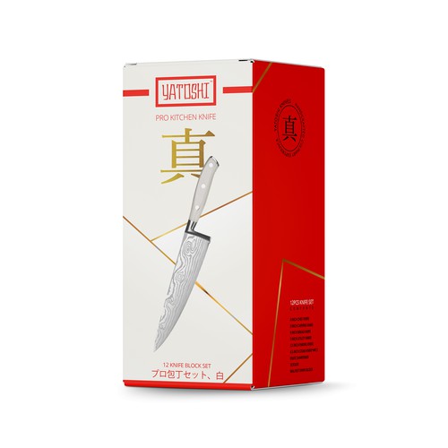 Kitchen knife block set packaging, Product packaging contest