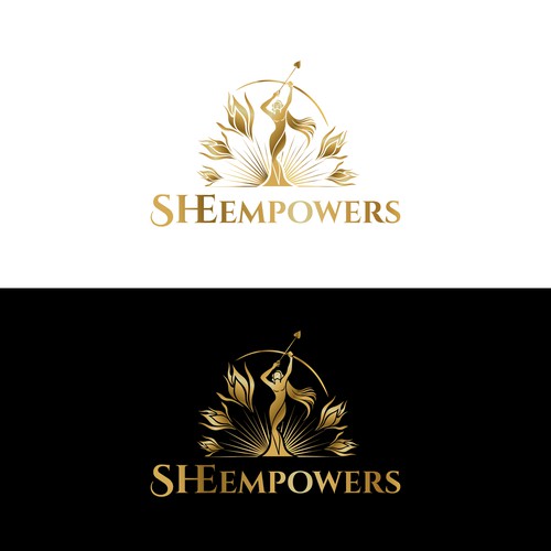 SHEempowers - luxurious design of a woman preferrably in some kind of a circle to appeal to women professionals Design by Marvelous Maria