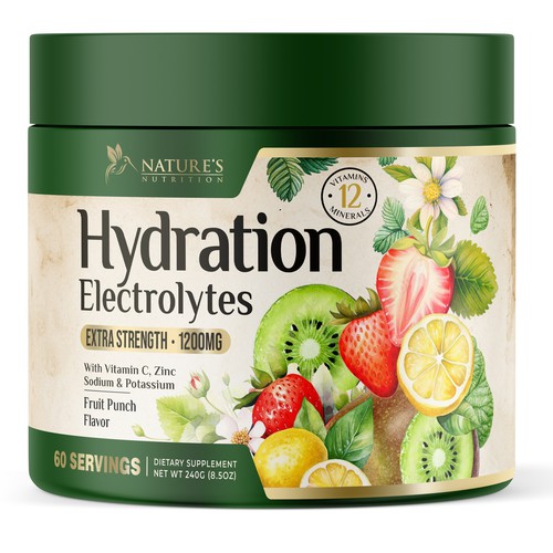 Hydration Electrolytes Design Needed for Nature's Nutrition Design by UnderTheSea™
