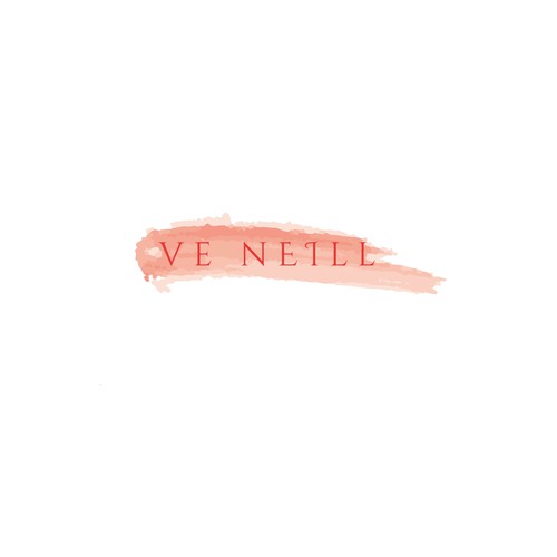 luxury cosmetic brush line logo. Please work with "Ve Neill" or "Ve" as