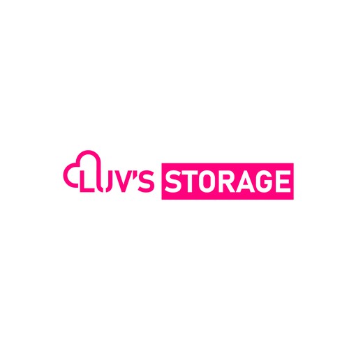Luv’s Storage - modern logo with bright color Design by Bad Flow