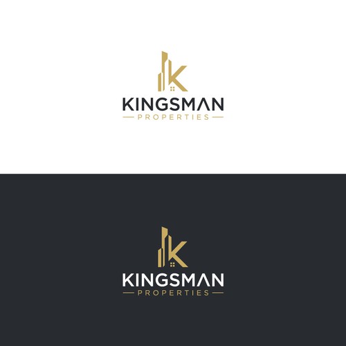 Kingsman Properties logo Design by ArtByShahnaz™