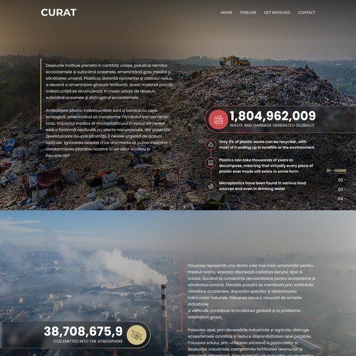 Earth in Focus: A Transformative  Web Experience Highlighting Waste, Pollution, and Sustainability Design by Design illusion