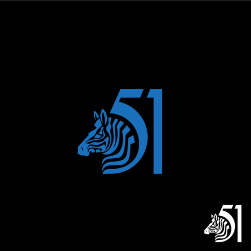 Edgy, Tough, Rugged, clothing Logo cleverly combining "Zebra" and "51" in a unique way. Diseño de AH Designs ⭐️