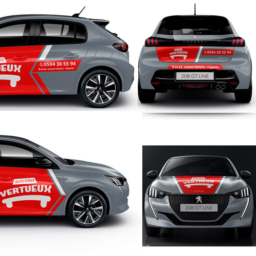 Simple Classy car design for a company that teach people how to drive Design by theANUNGs