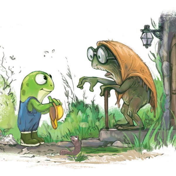 Illustration for the book "Freddy the Frugal Frog"