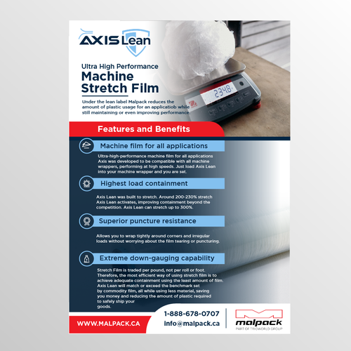 Malpack Product Brochure Template Design by DWGD