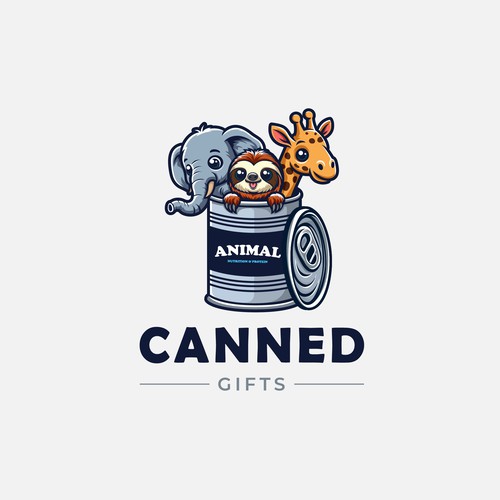 Create a fun logo for plush animals in a tin can Design by Brainbox Studio
