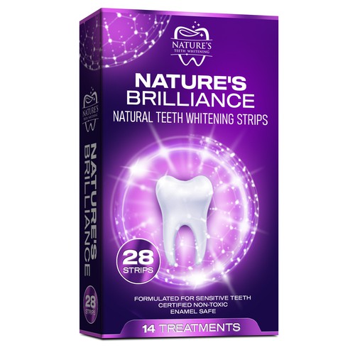 Natural Design Needed for Nature's Brilliance Whitening Strips Design by sapienpack