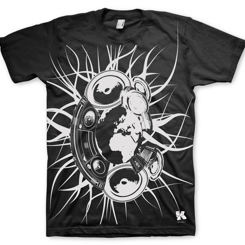 dj inspired t shirt design urban,edgy,music inspired, grunge デザイン by Effects Maker