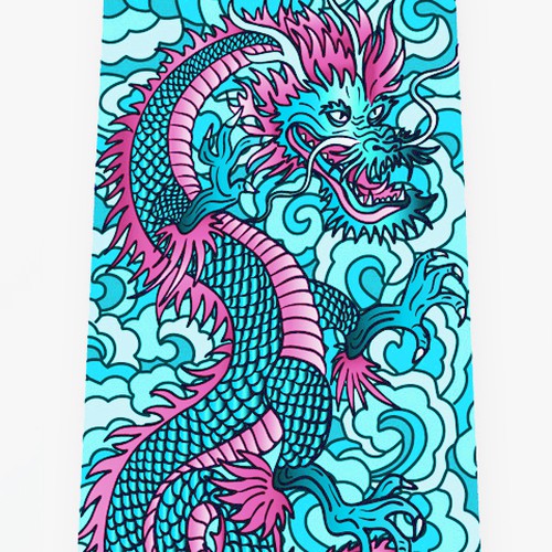 Dragon Boat Paddle Design: Chinese Dragon Diseño de olartdesign