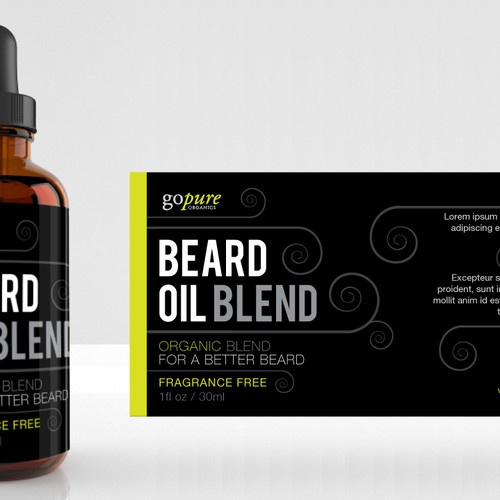 コンペ「Create a High End Label for an All Natural Beard Oil!」のデザイン by Kachusさん 