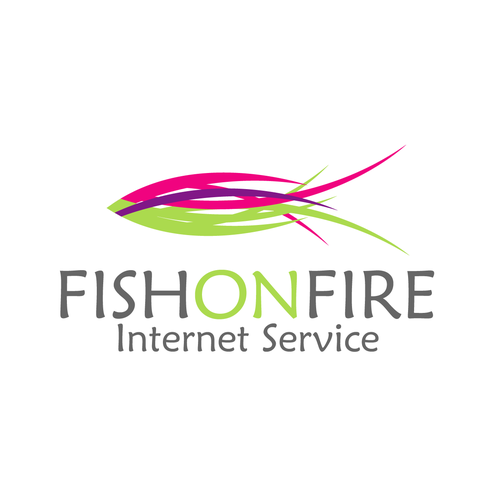 Fish on Fire - Internet Services Logo Design by wakenabeb