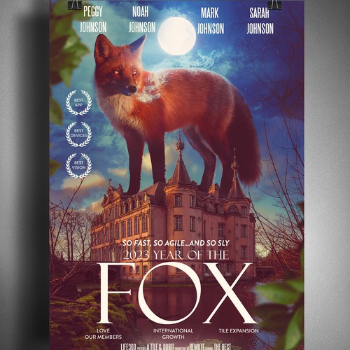 Life360 2023 Year of the Fox Poster Design by mihai313