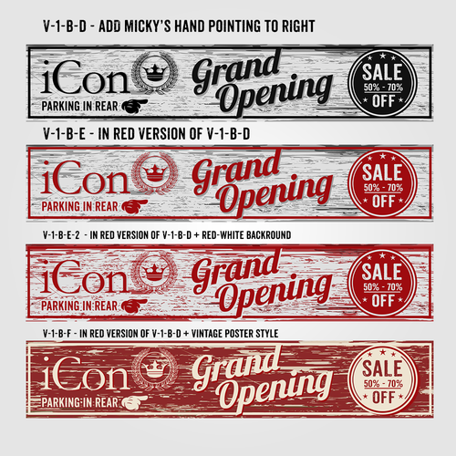 CASUAL STREET WEAR CLOTHING STORE GRAND OPENING SIGN Design by miminoo