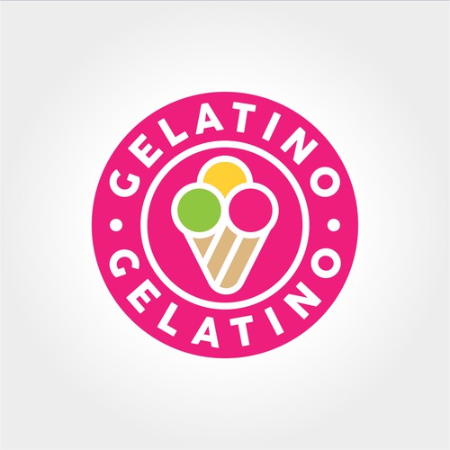 We need a creative interesting logo for gelato shop "Gelatino" Design réalisé par rocketstudio