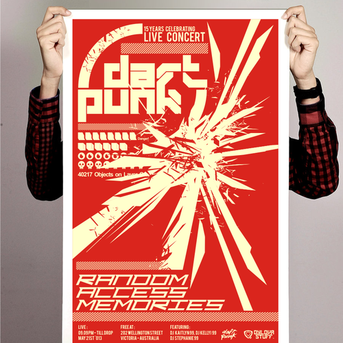 99designs community contest: create a Daft Punk concert poster Diseño de DLVASTF ™