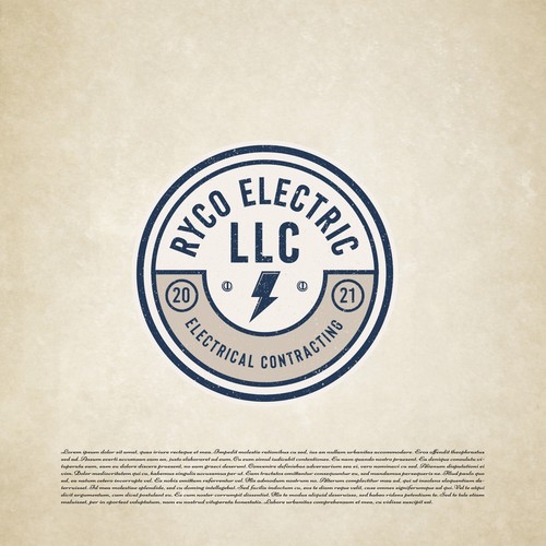 Vintage Electrical logo design Design by Nikola 81