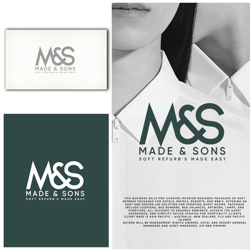 Design di Luxury Meets Ease: Logo & Card Design for Made & Sons di S H A Y