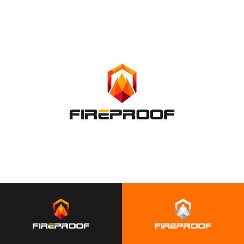 isometric fire logo Design by keoart