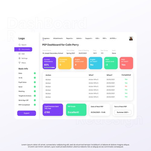 Education Dashboard Design by Northpix Studio®