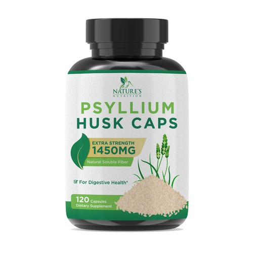 Natural Psyllium Husk Capsules Design needed for Nature's Nutrition Design by EsoWorld