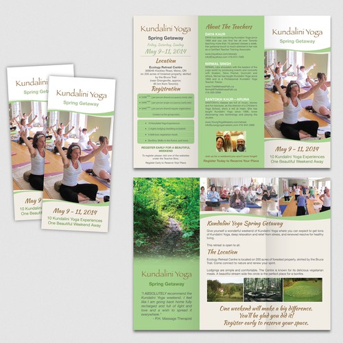 Create a brochure for a beautiful yoga retreat in canada, Brochure contest