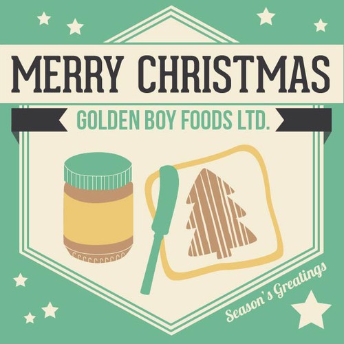 card or invitation for Golden Boy Foods Design por Catarina Coutinho