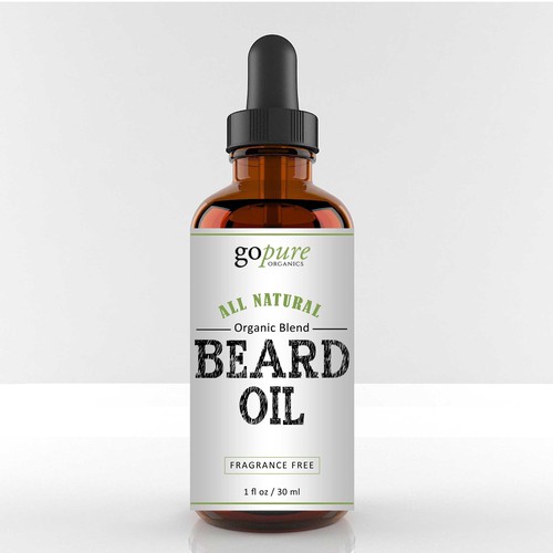 Create a High End Label for an All Natural Beard Oil! Design réalisé par Abacusgrp