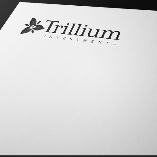 Design a sophisticated trillium flower logo for an asset management company Design by Michael San Diego CA