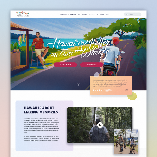 Design by DSKY titled "Hawaiian Style Rentals & Sales"